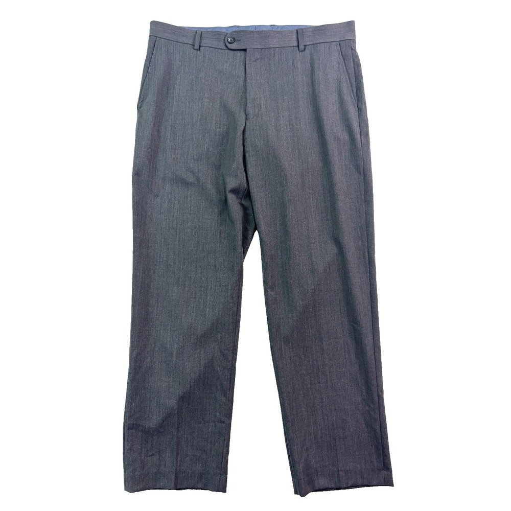 Ballin 38x30 Gray Flat Front Total Comfort Stretch Wool Pants Trousers suit 1946